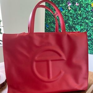 Telfar red medium tote